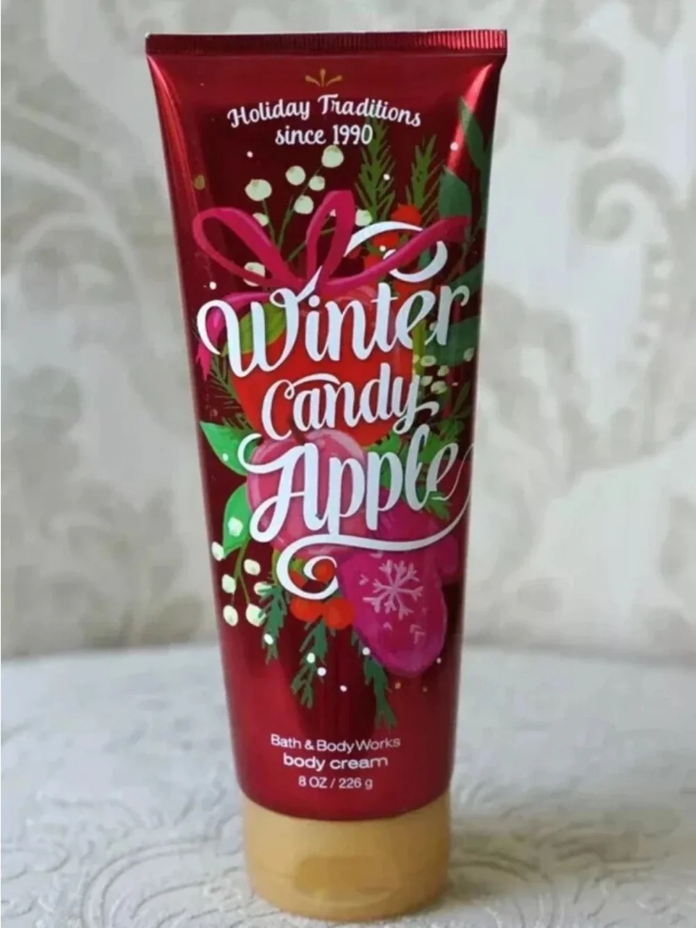 Bath & Body Works Winter Candy Apple Body Cream - Red, Green, Pink